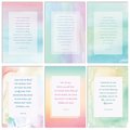 Better Office Products Inspirational Christian Greeting Cards W/Env, 6 Bible Verses, 6 Designs, 4 x 6in. Watercolors 64638